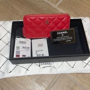 Chanel red wallet